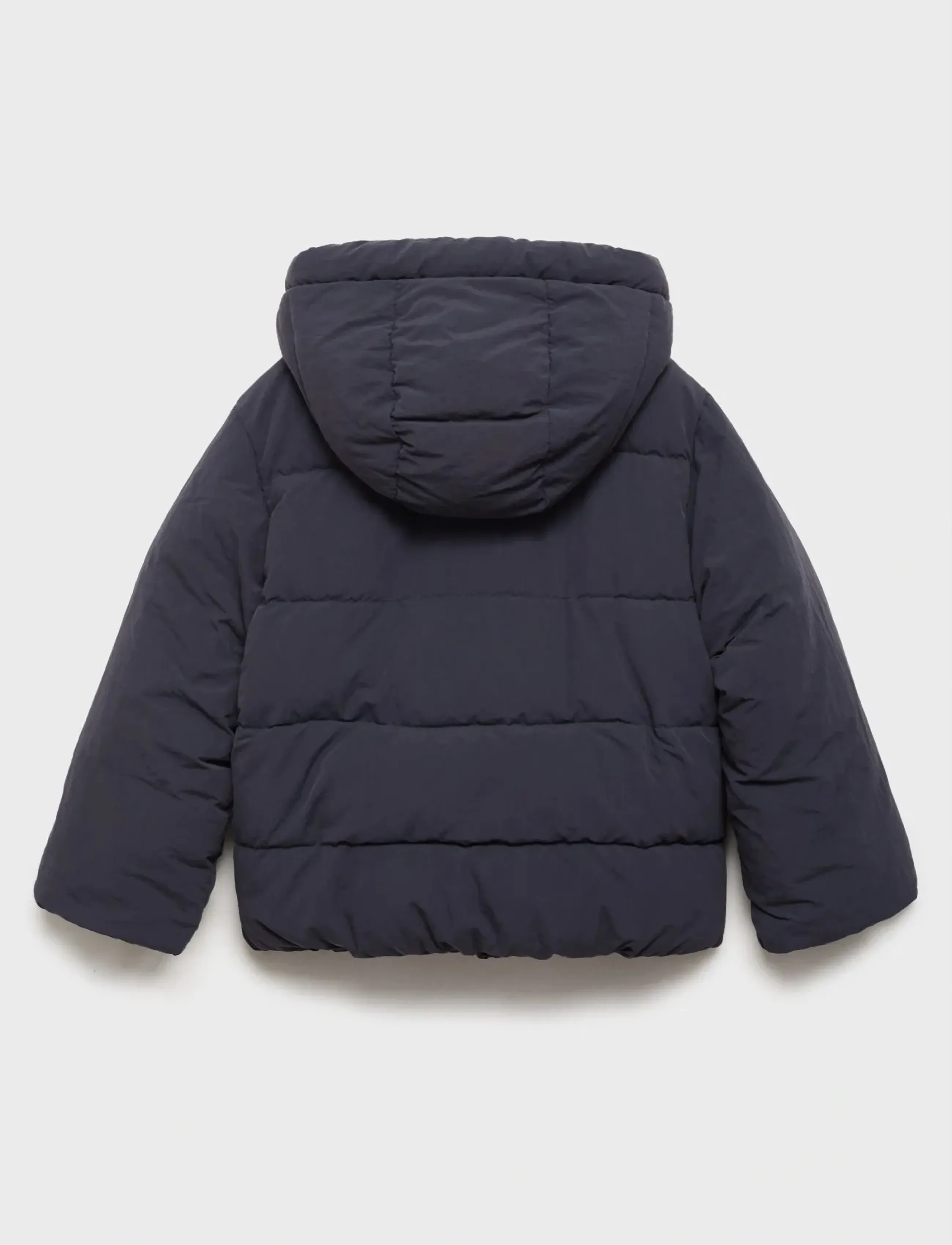 Mango - Hood puffer coat - yttertøy - navy - 3