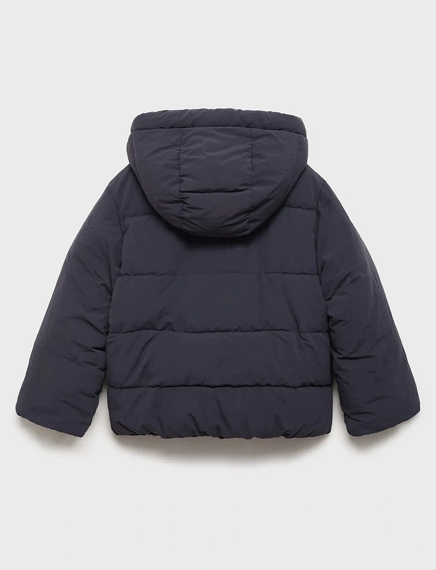 Mango - Hood puffer coat - vinterjackor - navy - 3