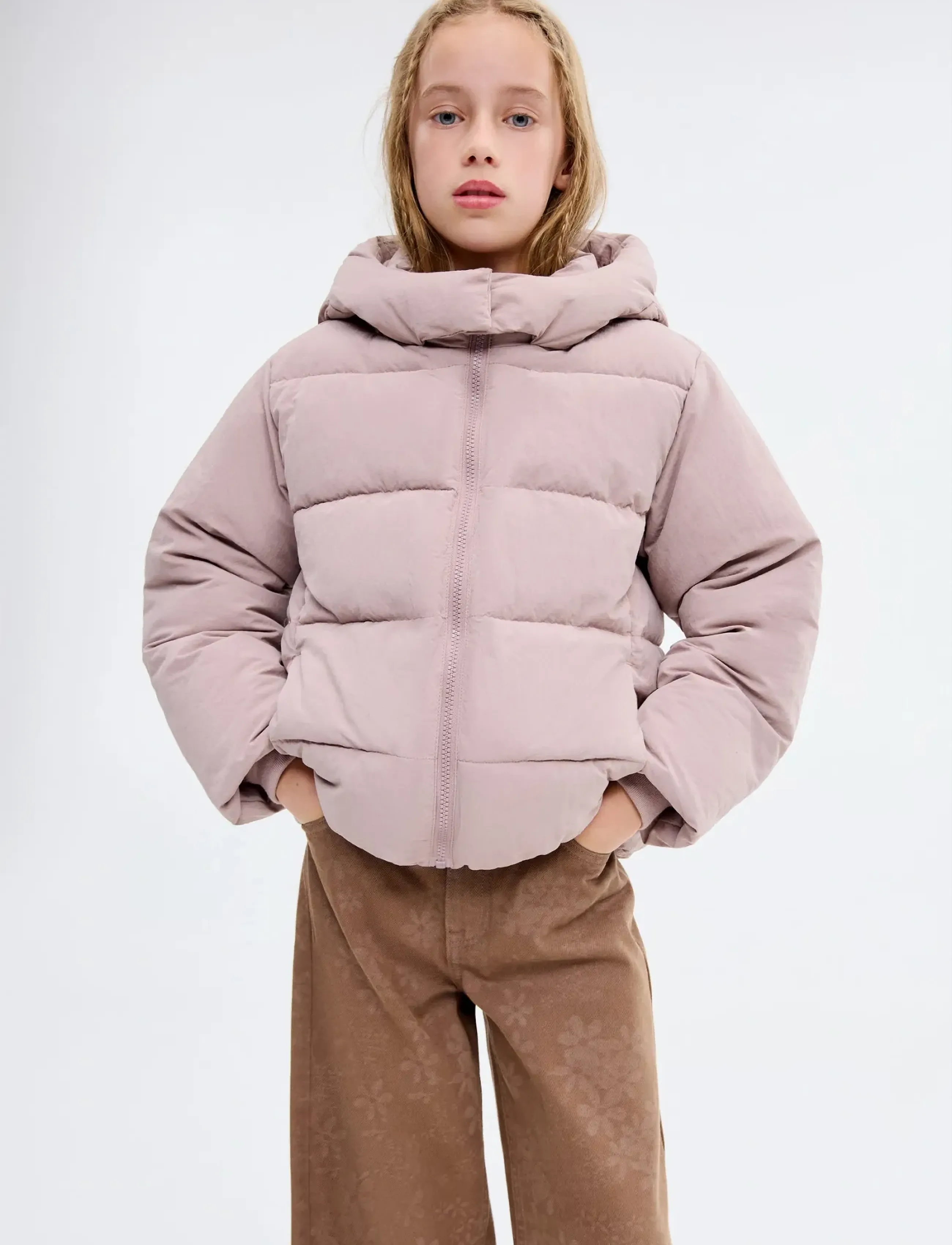 Mango Hood puffer coat - Mango - PINK / pink/rose