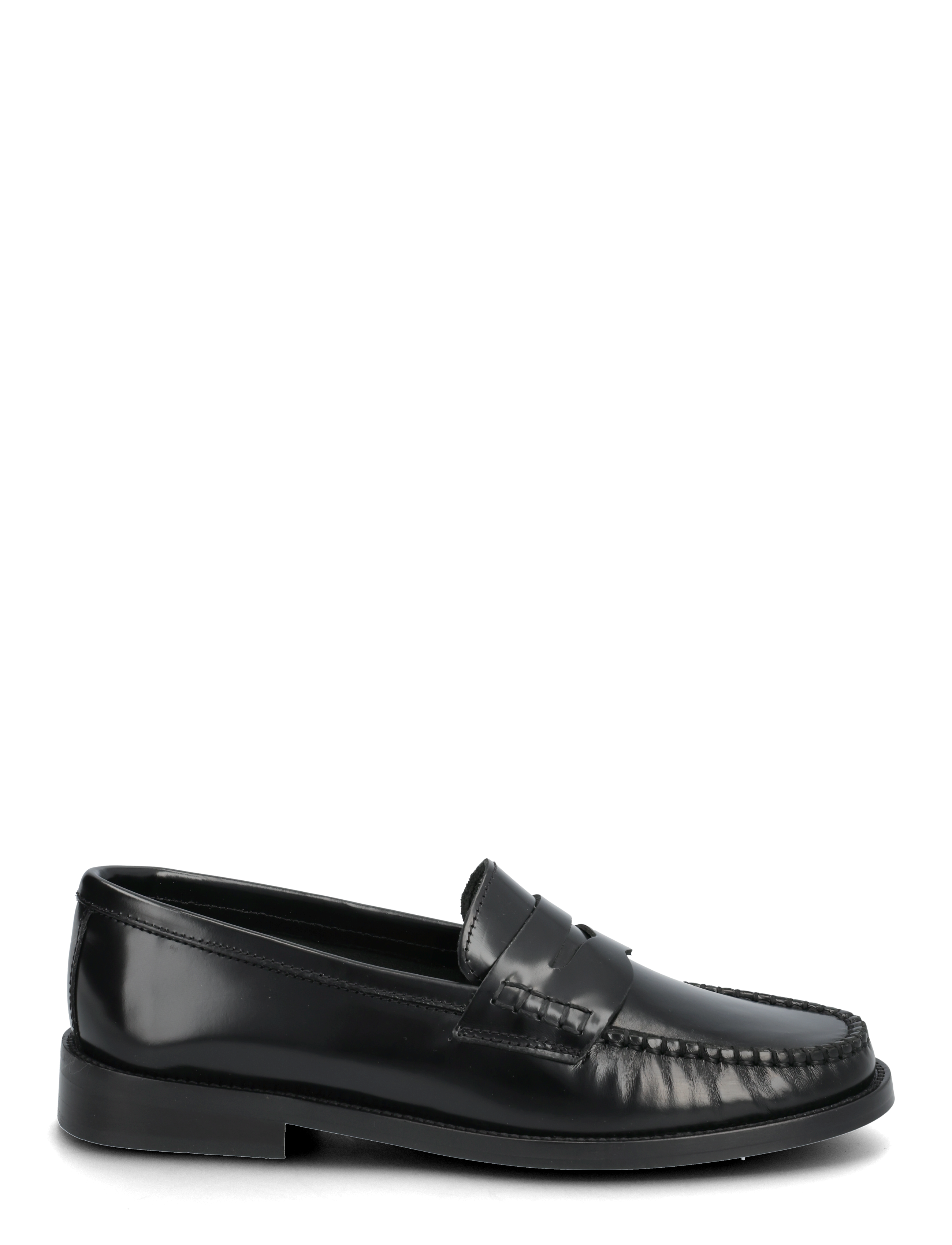 Mango - Gathered leather moccasin - mode trends - black - 2