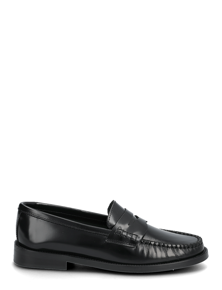 Mango - Gathered leather moccasin - mode trends - black - 2