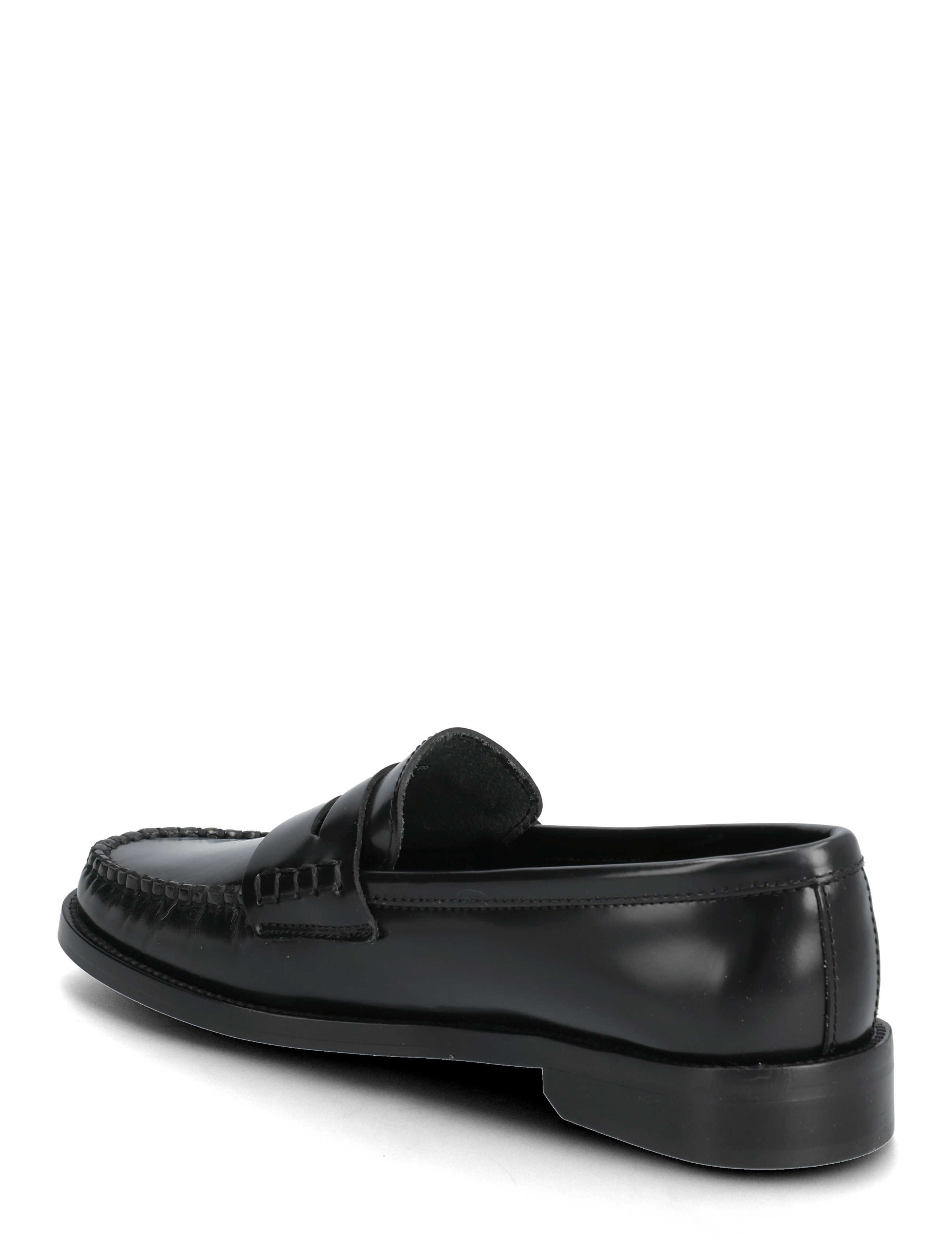 Mango - Gathered leather moccasin - mode trends - black - 3