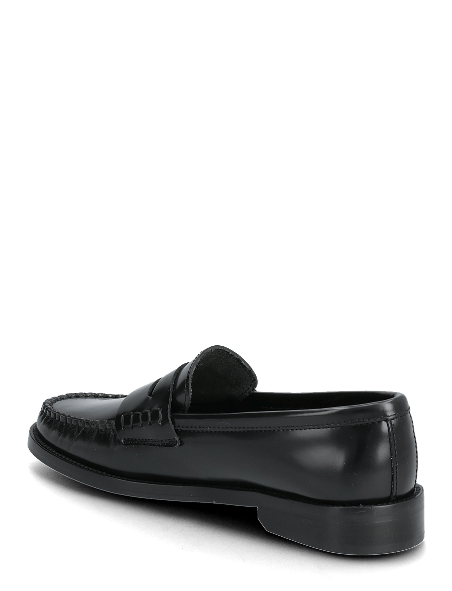 Mango - Gathered leather moccasin - mode trends - black - 3