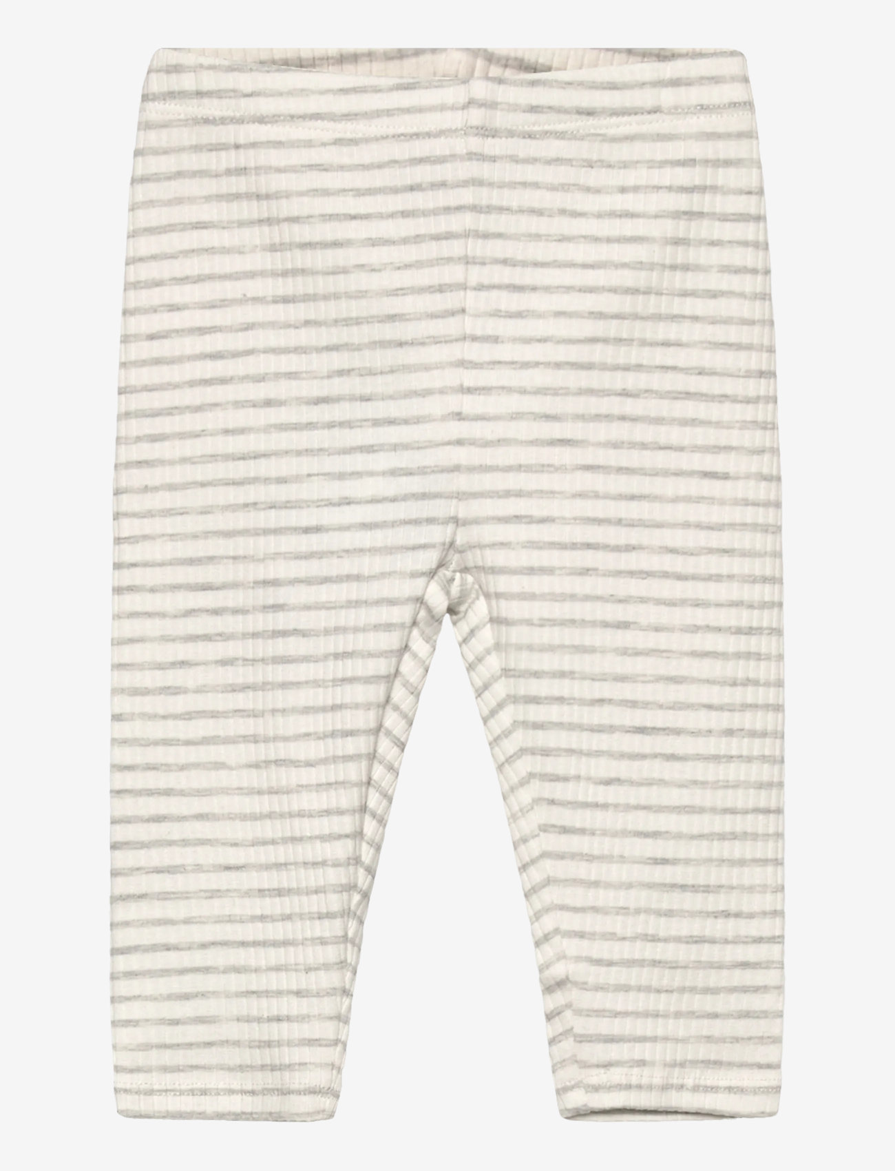 Mango - Stripped cotton leggings - sügisesed riided - medium grey - 0