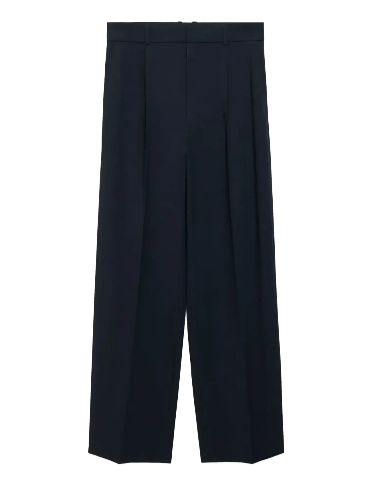Mango Low-rise wide-leg trousers - Clothing - NAVY / navy