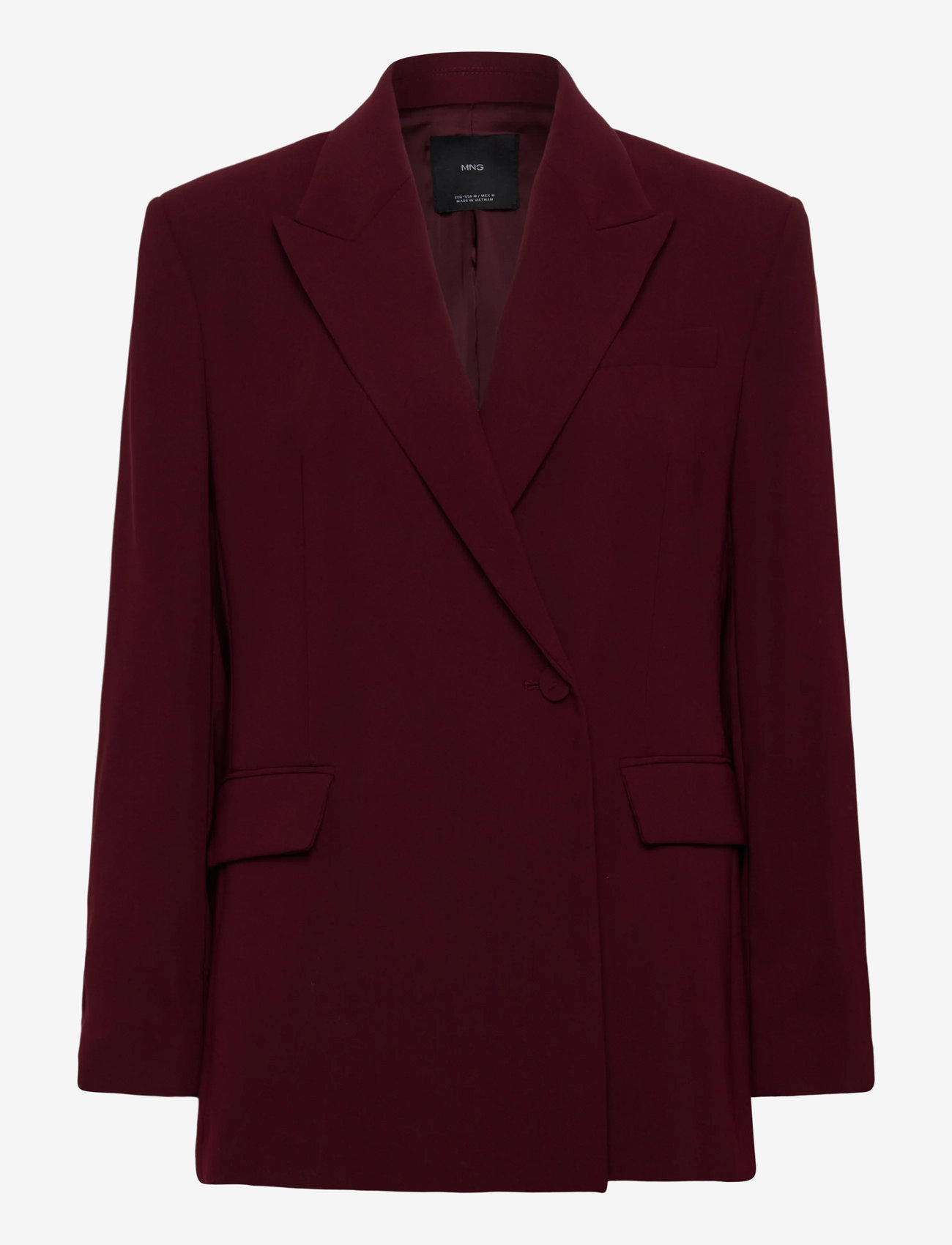 Mango - Double-breasted suit blazer - dark red - 1
