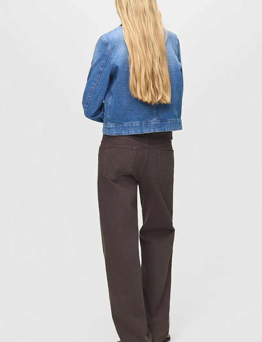 Mango - Corduroy collar denim jacket - denimjakker - open blue - 2
