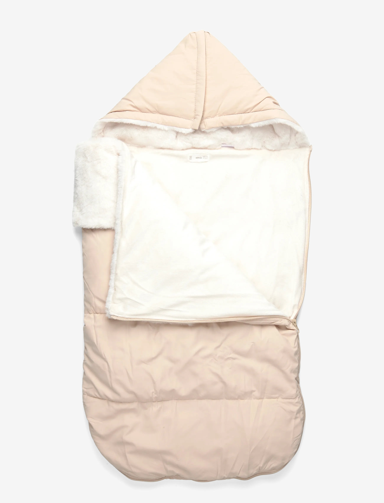 Mango - Fur-effect walking bag - køreposer - light beige - 1