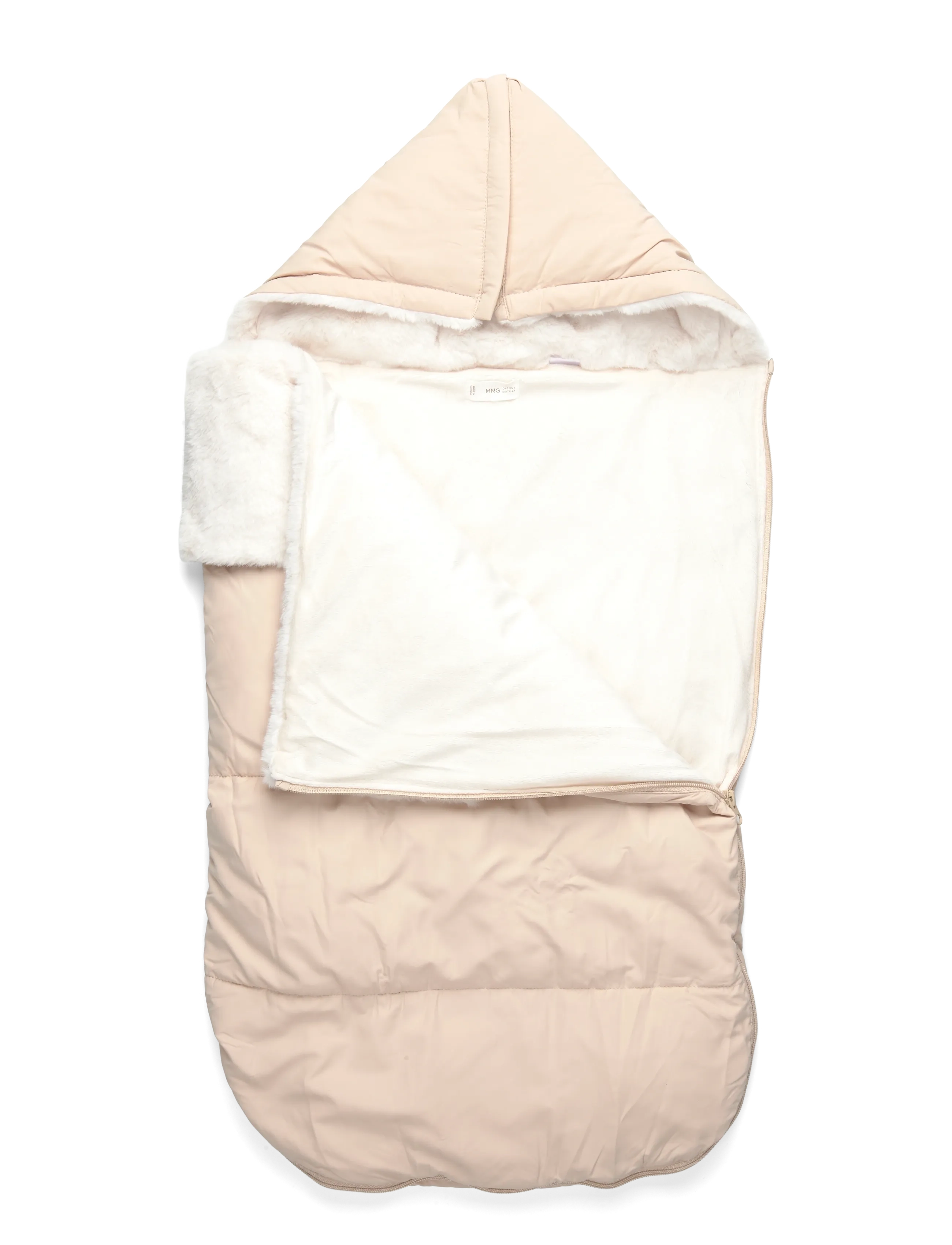 Mango - Fur-effect walking bag - fußsäcke - light beige - 1