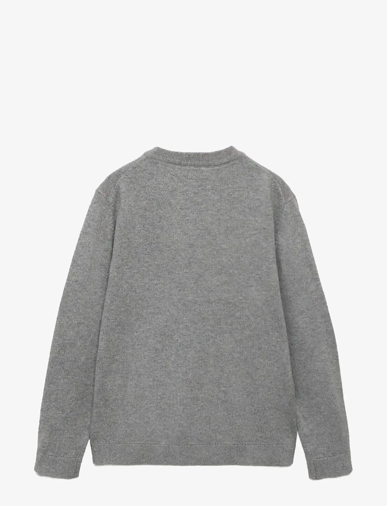 Mango - Essential cotton-blend sweater - trøjer - medium grey - 1