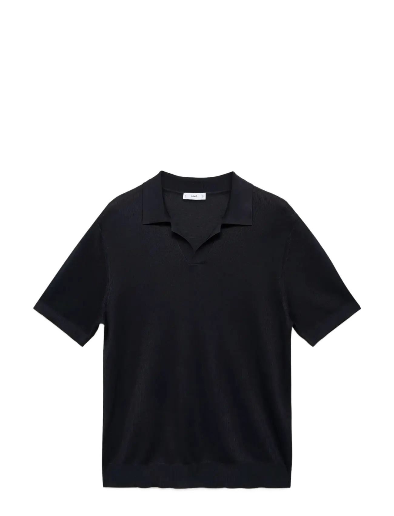Mango Cotton polo shirt with microstructure - Strickmode - DARK BLUE / navy