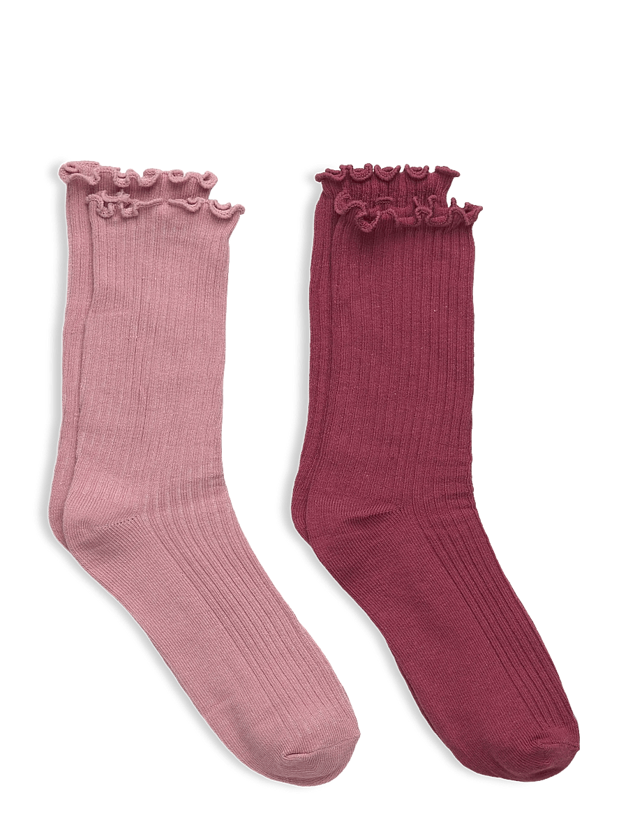 Mango - 2 pack ribbed socks - strumpor - pink - 0