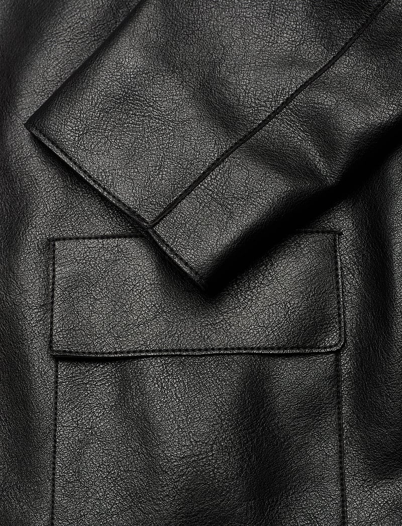 Mango - Faux-leather jacket with pockets - skinnjackor - black - 3