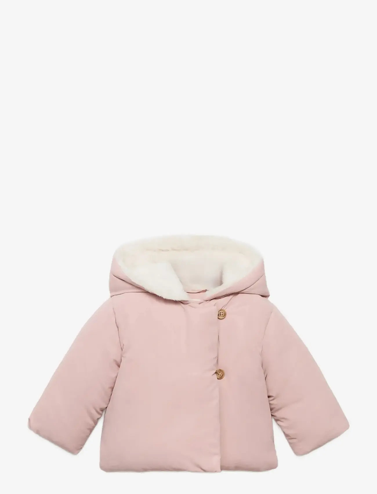 Mango - Anorak with shearling-effect hood - Üleriided - lt-pastel pink - 0
