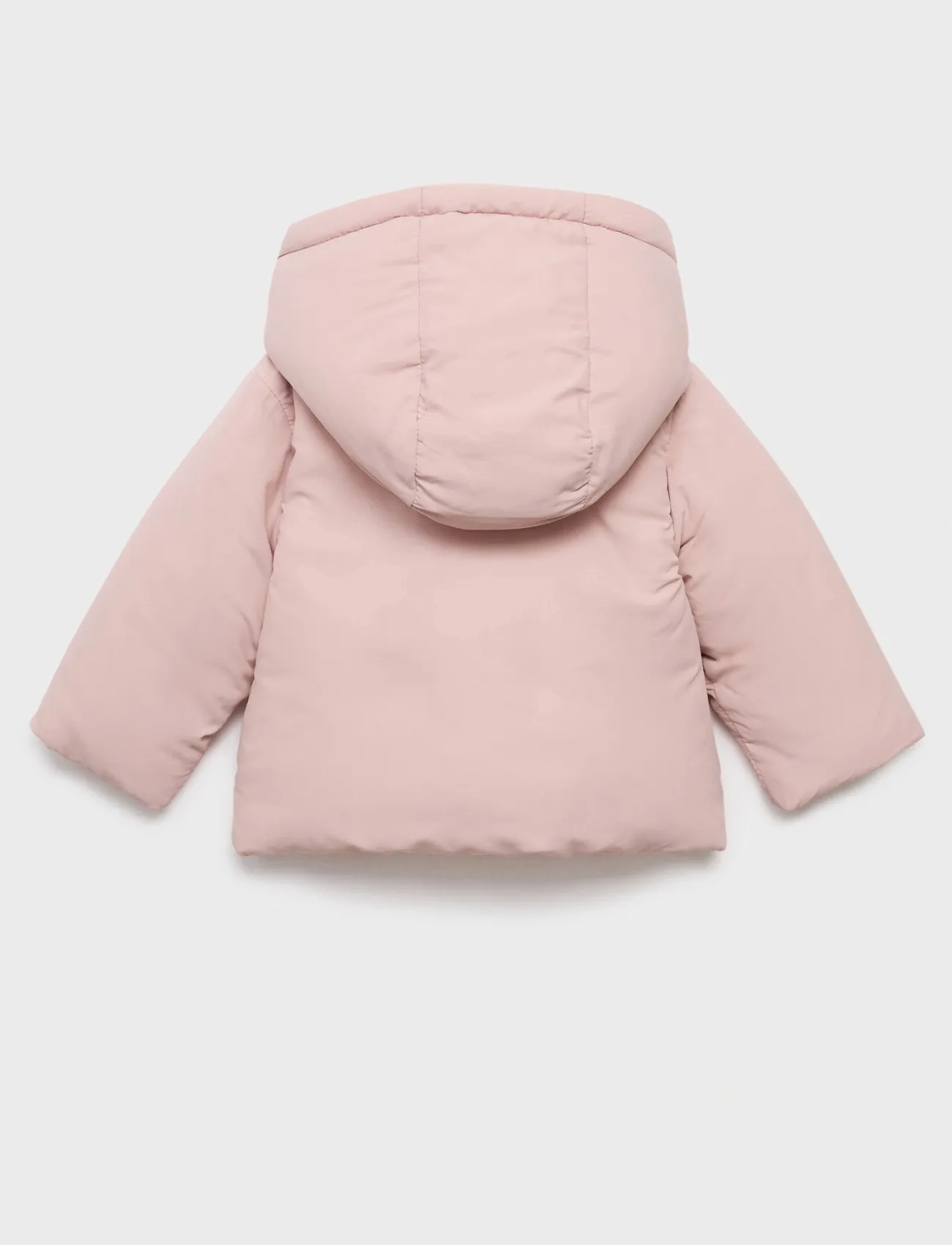 Mango Anorak With Shearling-Effect Hood, Børn, Anorak Med Shearling Hætte, Pink, Str: 18-24M