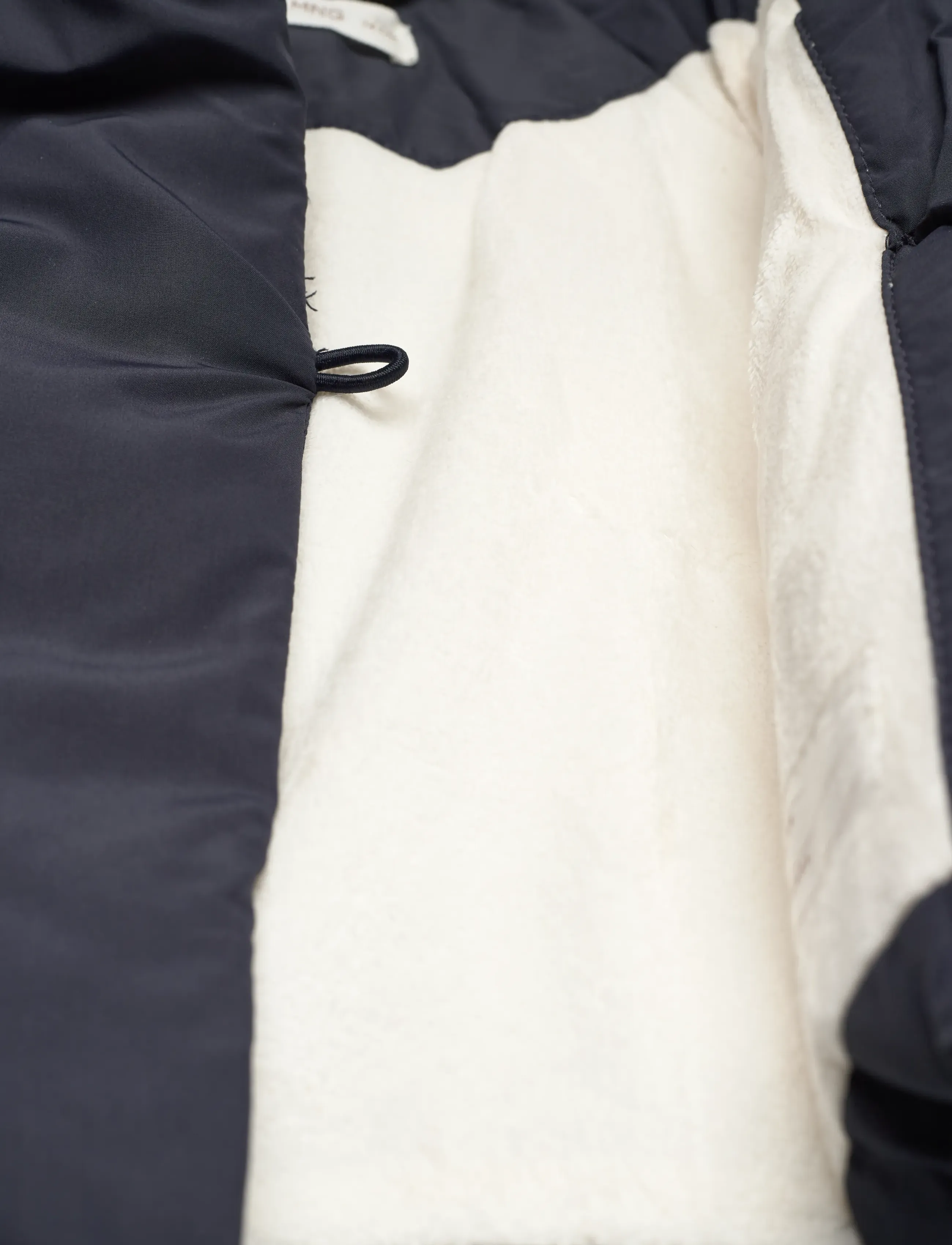 Mango - Anorak with shearling-effect hood - jacken & mäntel - navy - 3