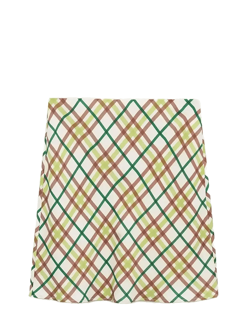 Mango - Short check skirt - korta kjolar - natural white - 1