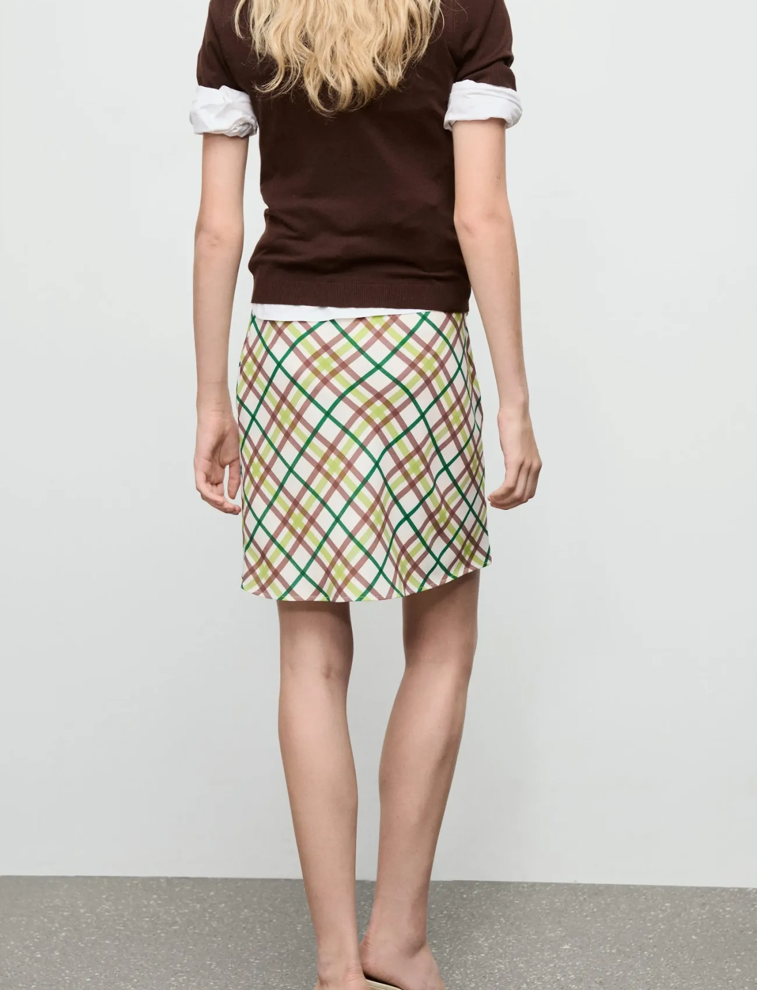 MANGO Short Check Skirt minikjolar dam – bild 2