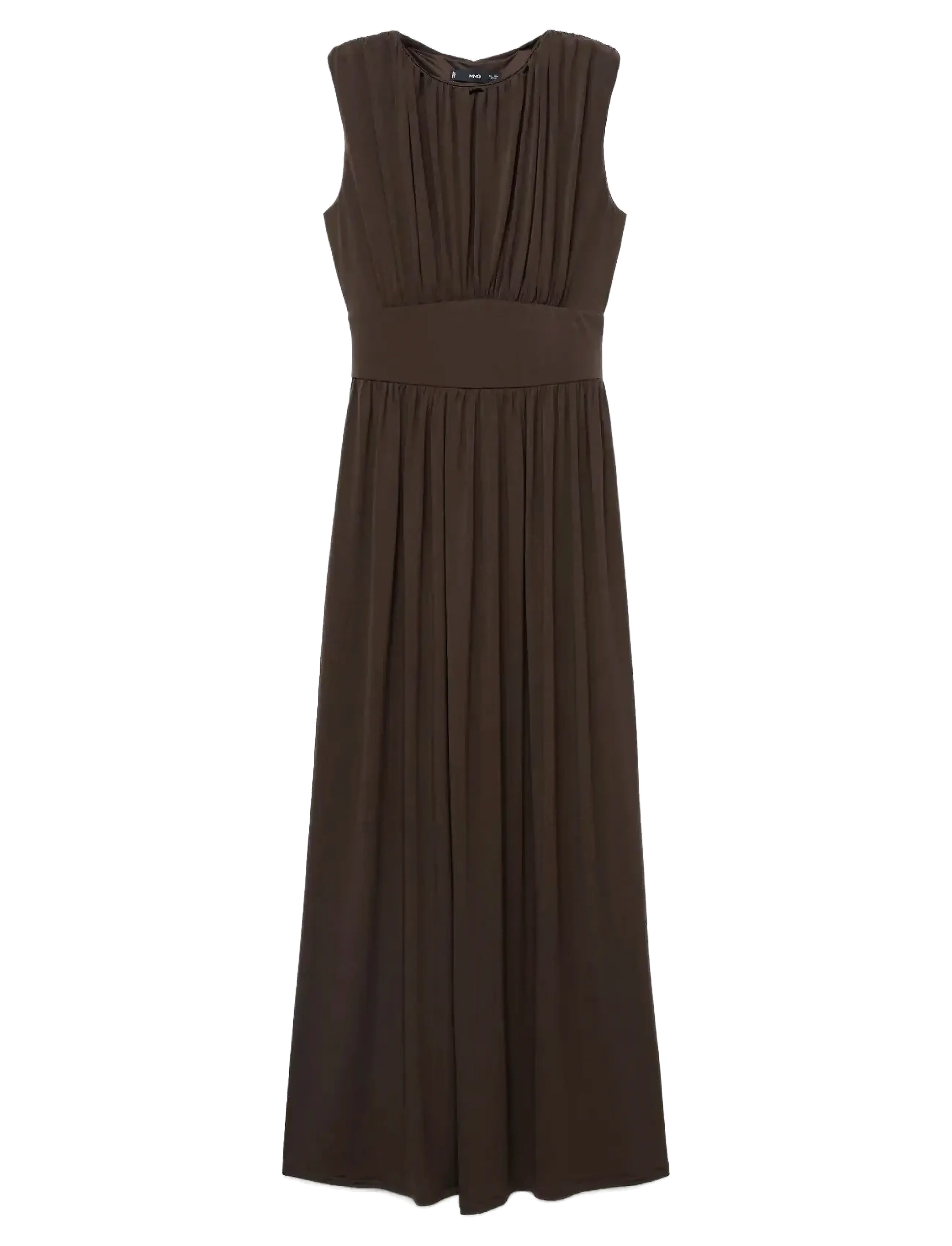 Mango Ruched long dress - Maxikleider - BROWN / brown