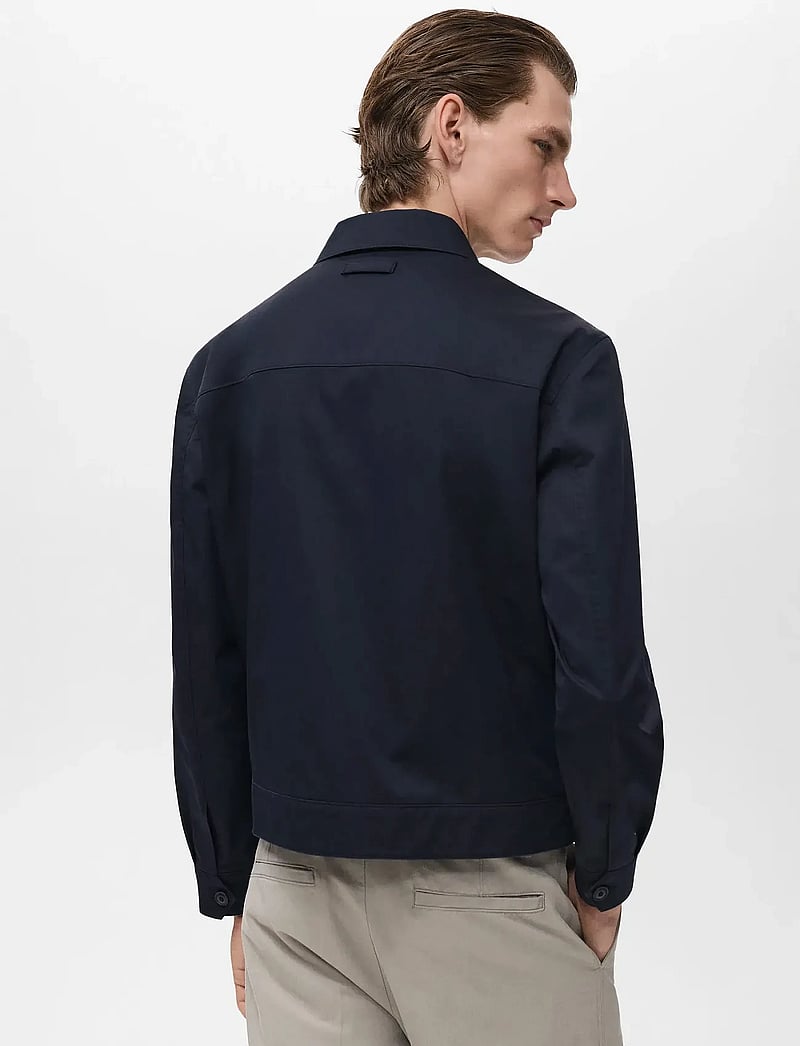 Mango - Zipper cotton jacket - dark blue - 2