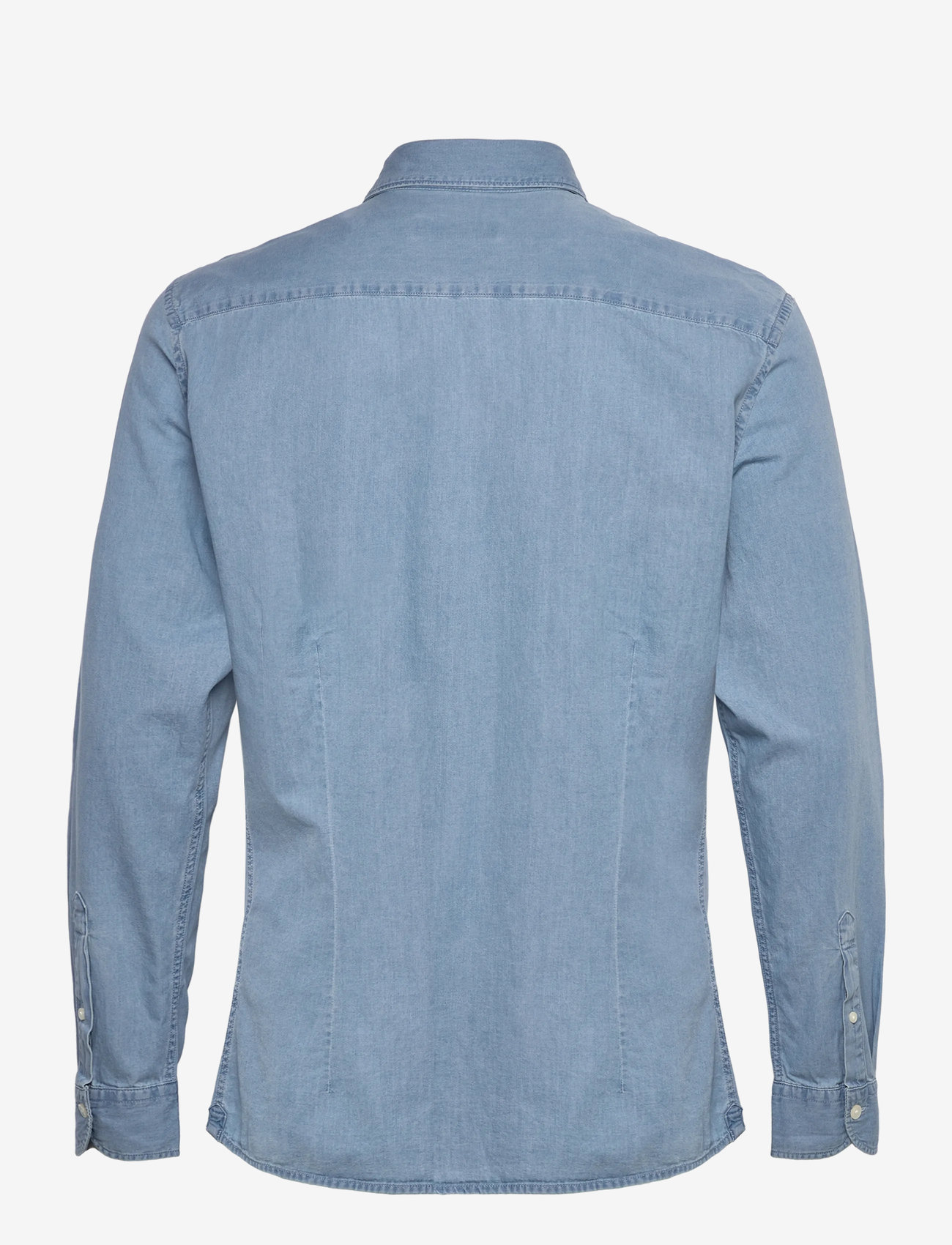Mango - 100% cotton chambray shirt - denim shirts - open blue - 2
