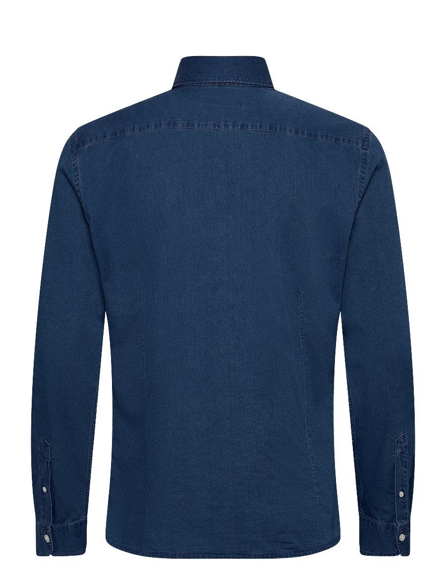 Mango - 100% cotton chambray shirt - denimskjorter - open blue - 2