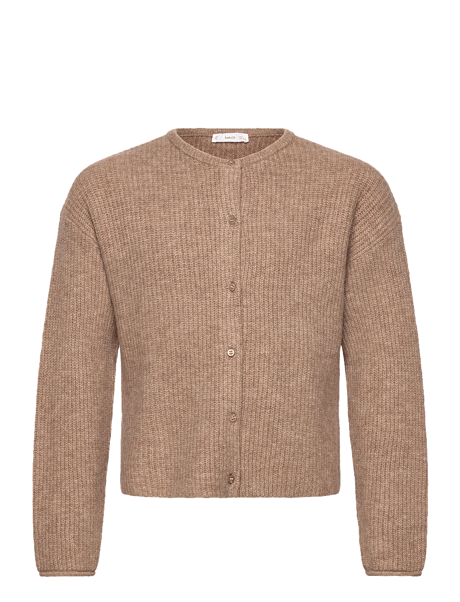Mango - Knitted button cardigan - cardigans - medium brown - 0