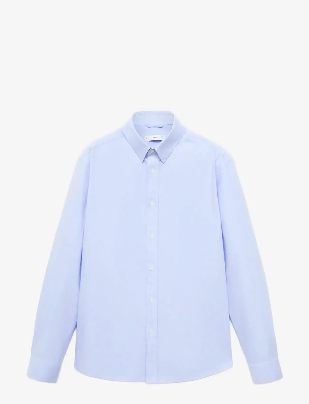 Mango - 100% cotton Oxford shirt - oxford-skjortor - lt-pastel blue - 1