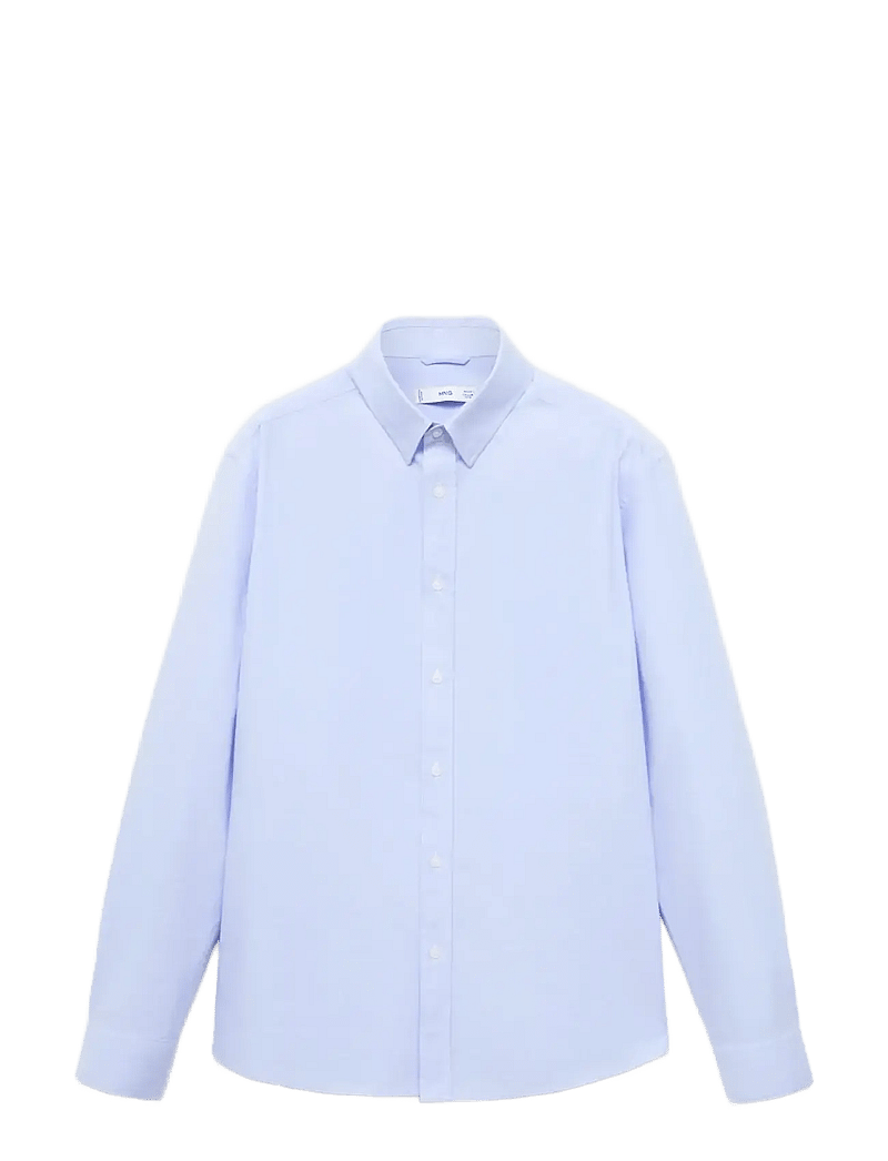 Mango - 100% cotton Oxford shirt - oxford-skjortor - lt-pastel blue - 1