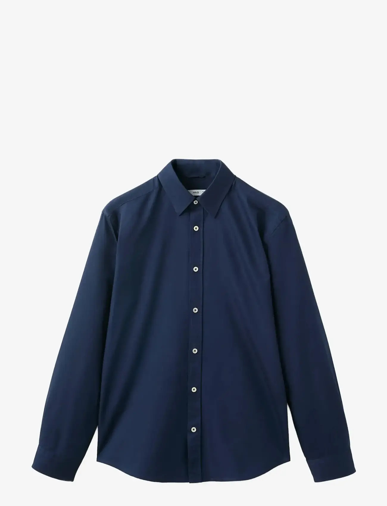 Mango - 100% cotton Oxford shirt - oxford-skjortor - navy - 1