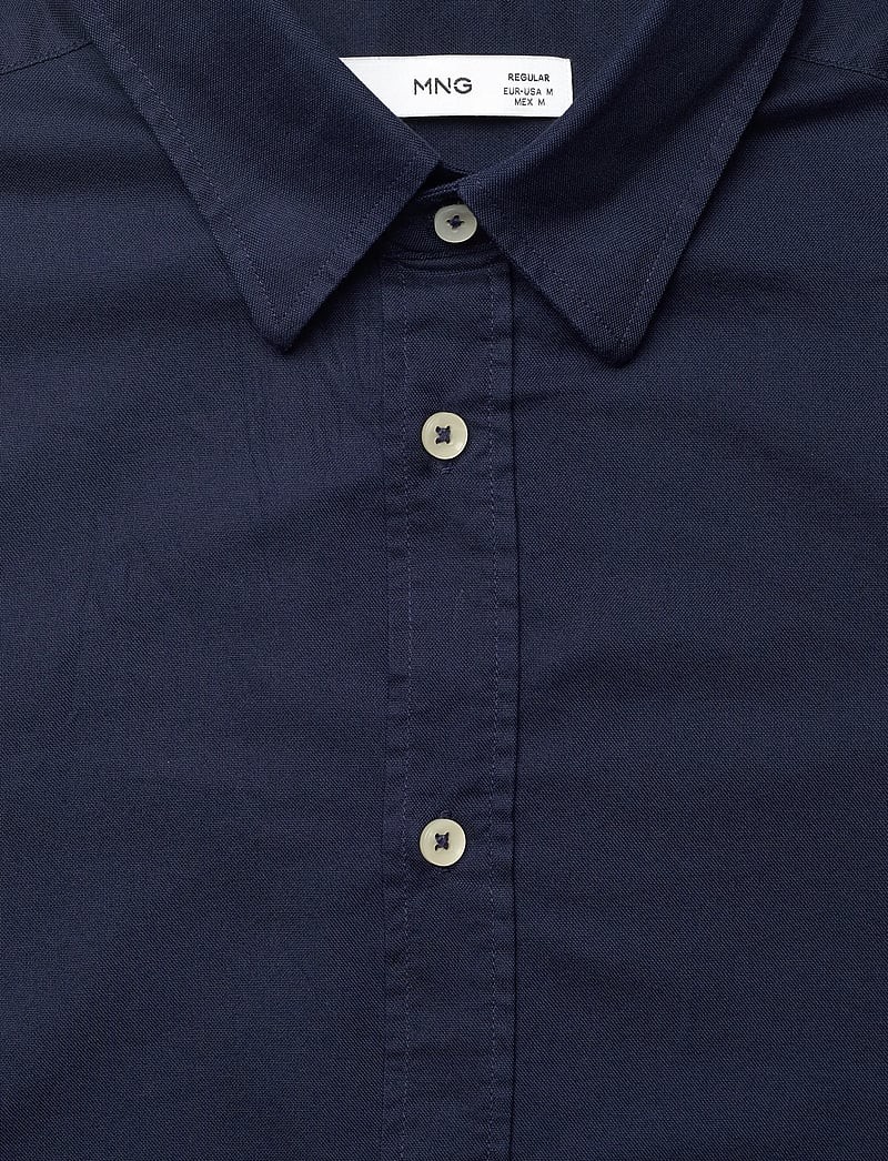 Mango - 100% cotton Oxford shirt - oxford-skjortor - navy - 4