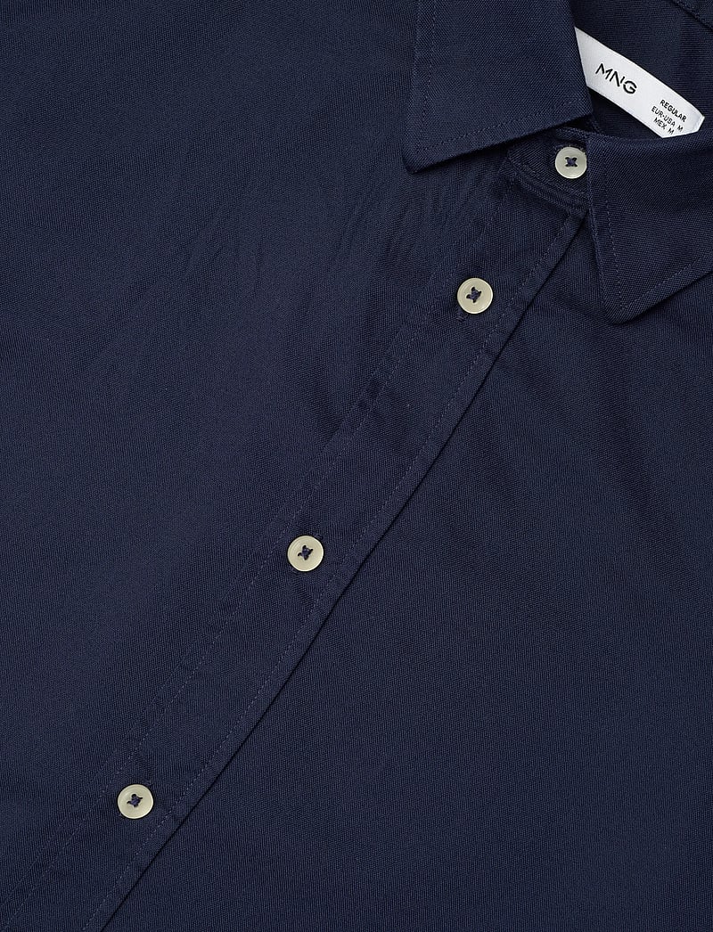 Mango - 100% cotton Oxford shirt - oxford-skjortor - navy - 5