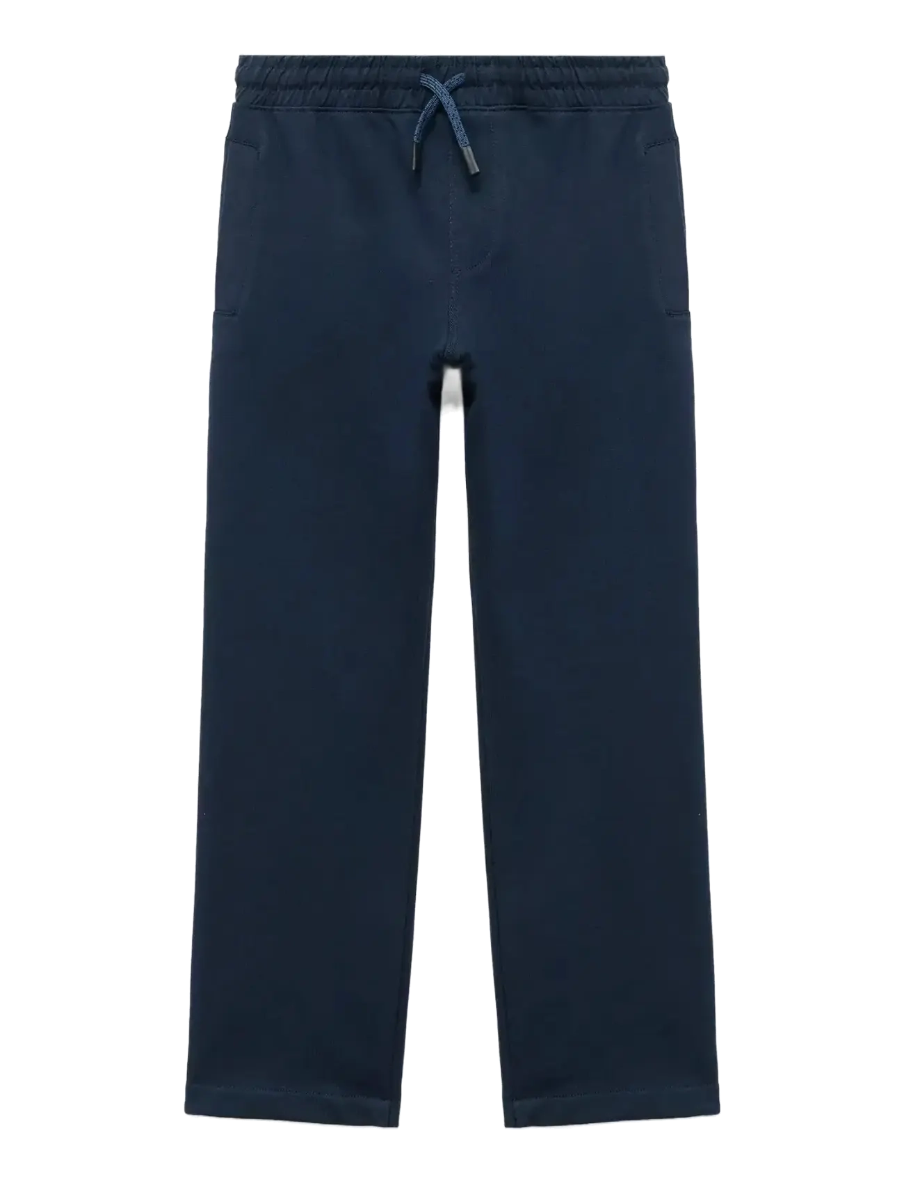Mango Cotton Drawstring Joggers, Børn, Joggingbukser, Navy, Str: 134