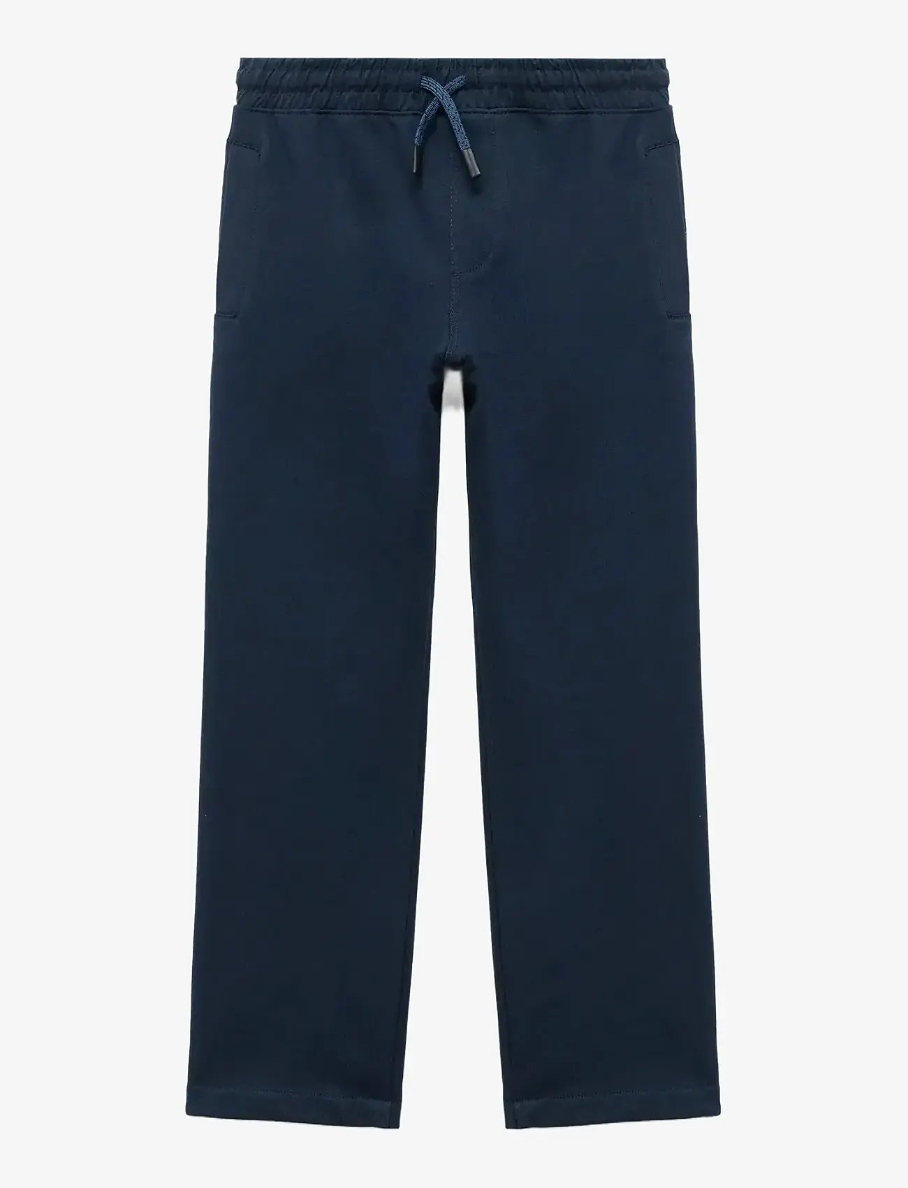 Mango - Cotton drawstring joggers - autumn clothing - navy - 0