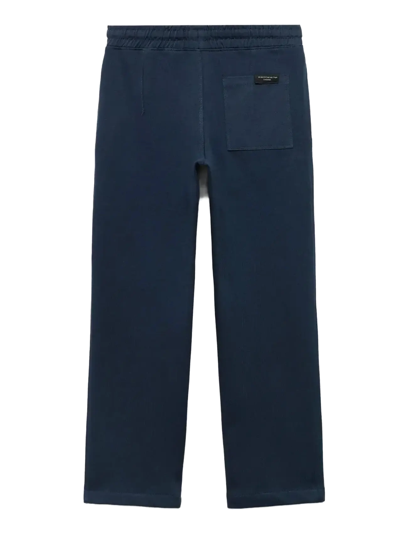 Mango - Cotton drawstring joggers - sweatpants - navy - 1