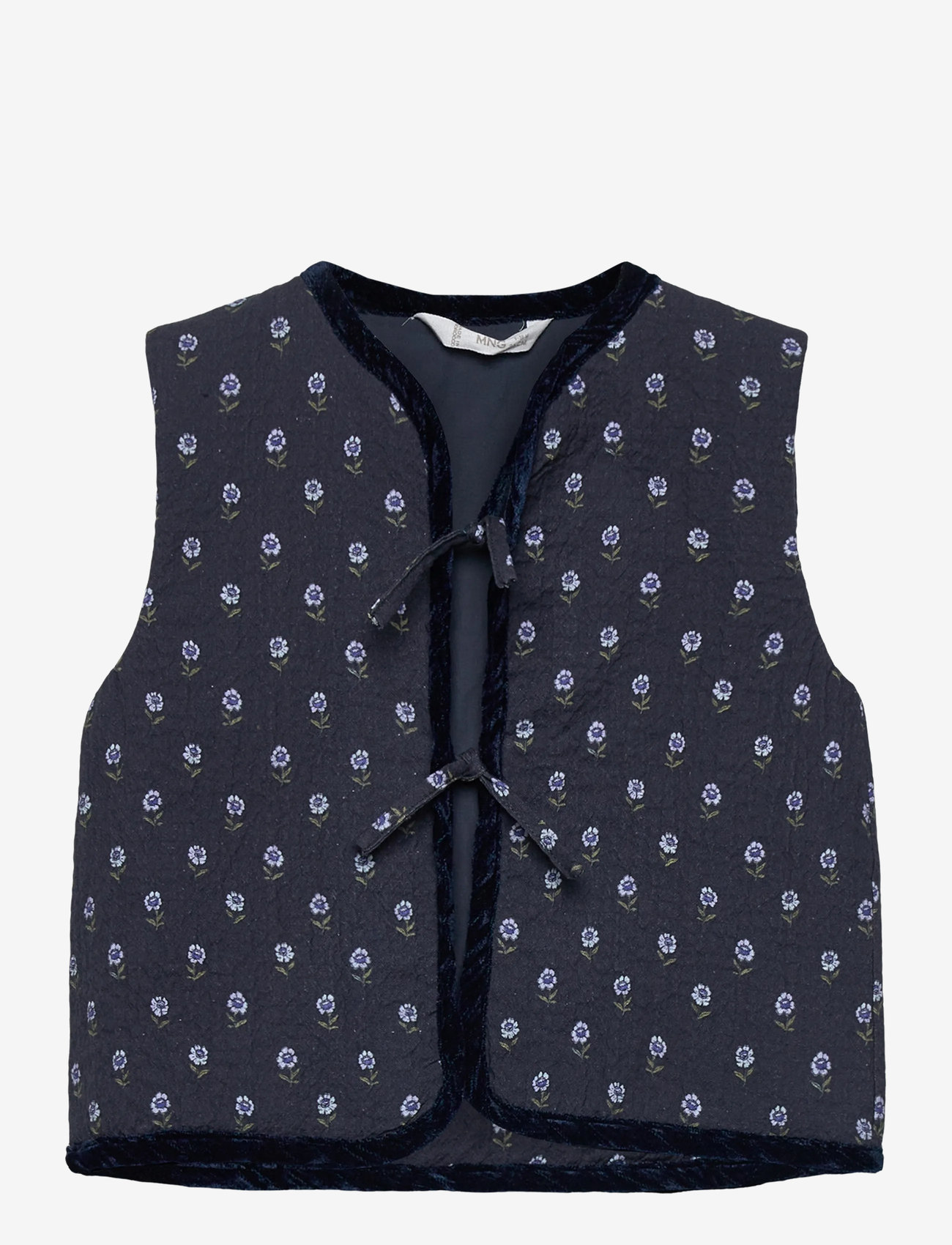 Mango - Floral quilted gilet - shoppa efter ålder - navy - 0