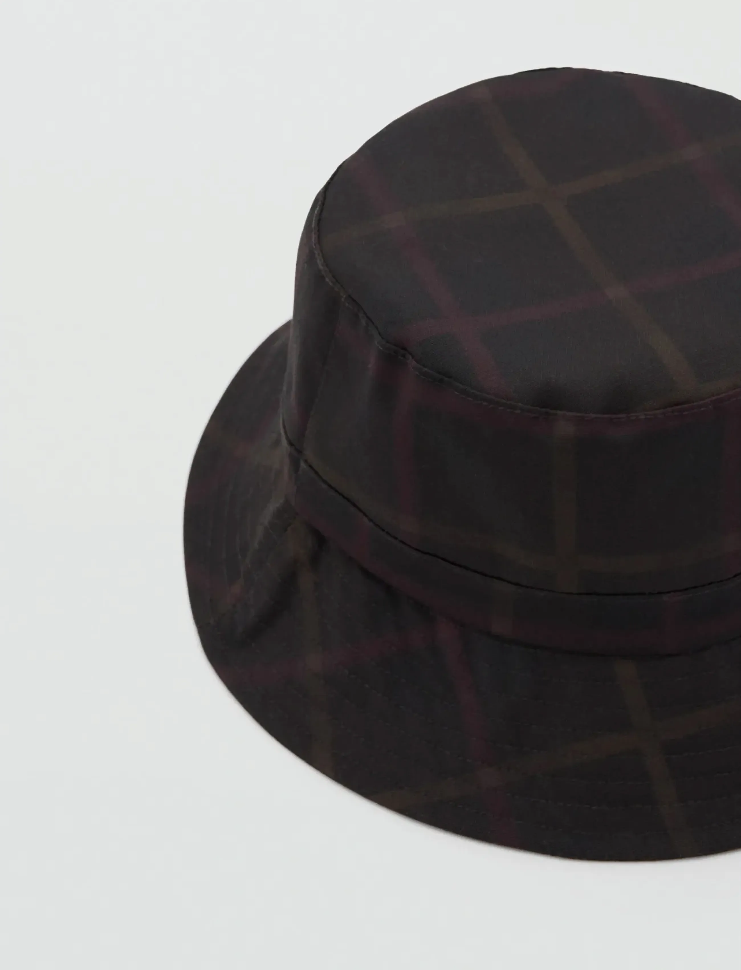 Mango Cotton bucket hat - Accessoires - BEIGE - KHAKI / black