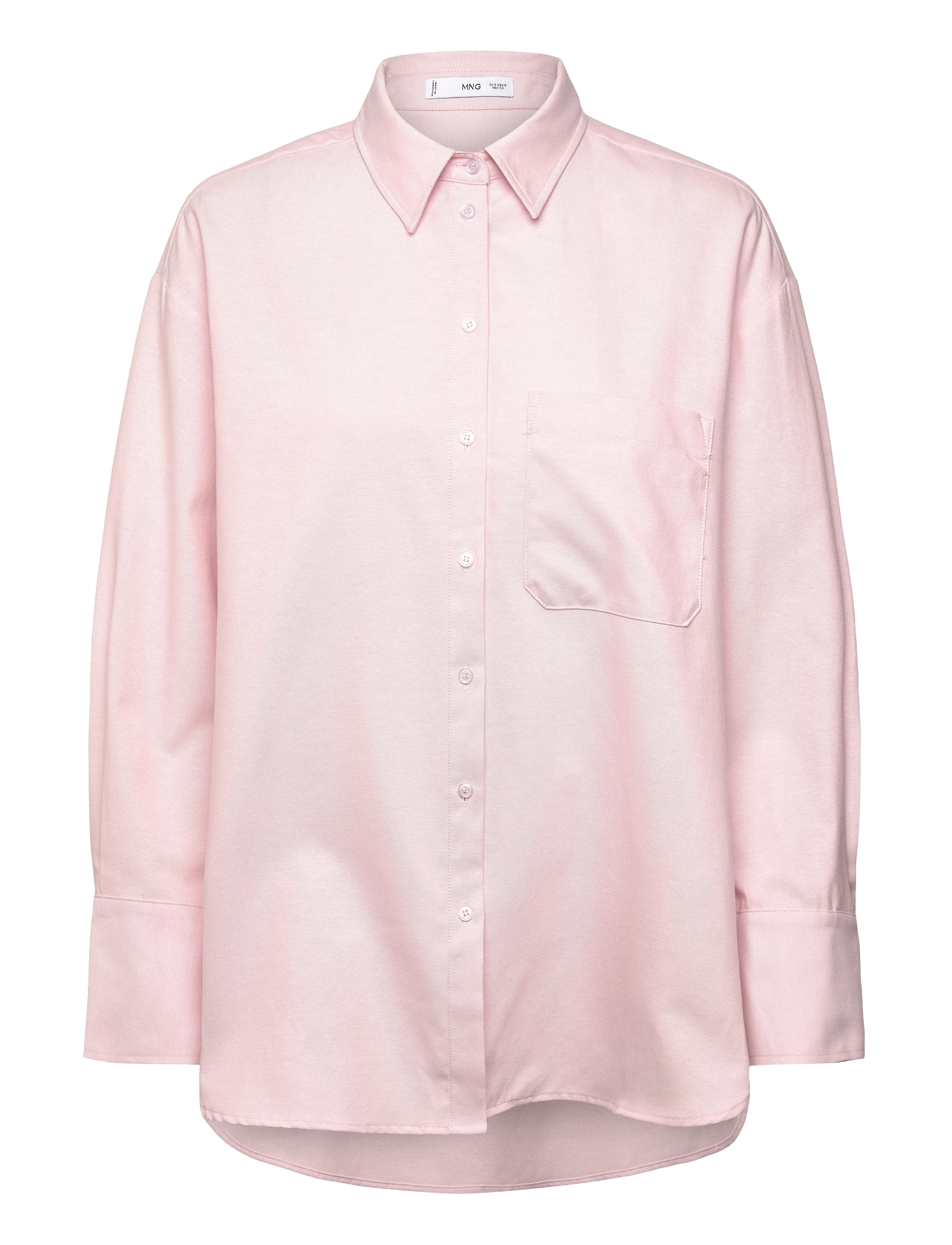 Pocket oversize shirt - LT-PASTEL PINK