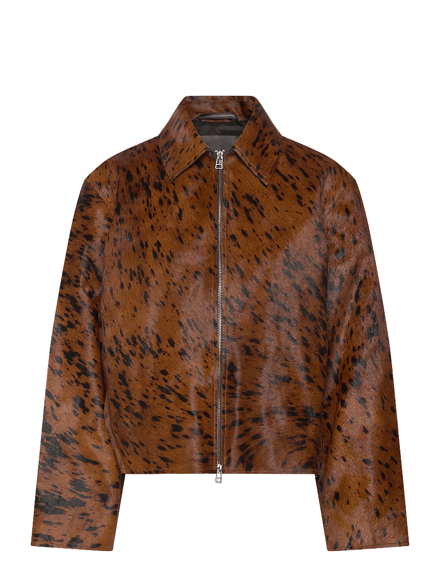 Mango - 100% leather fur jacket - forårsjakker - medium brown - 1
