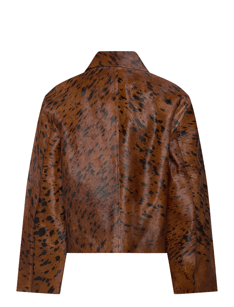 Mango - 100% leather fur jacket - medium brown - 2
