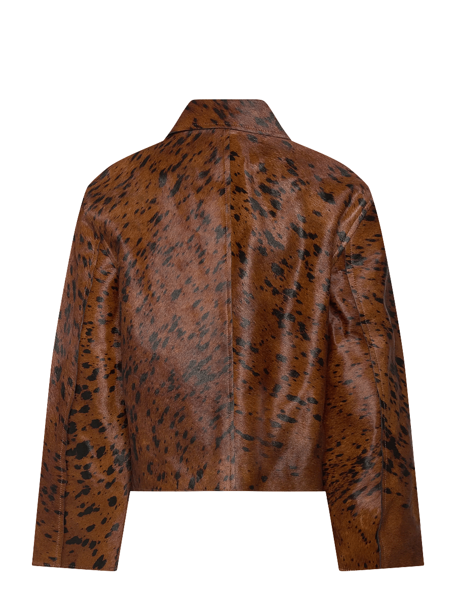 Mango - 100% leather fur jacket - forårsjakker - medium brown - 2