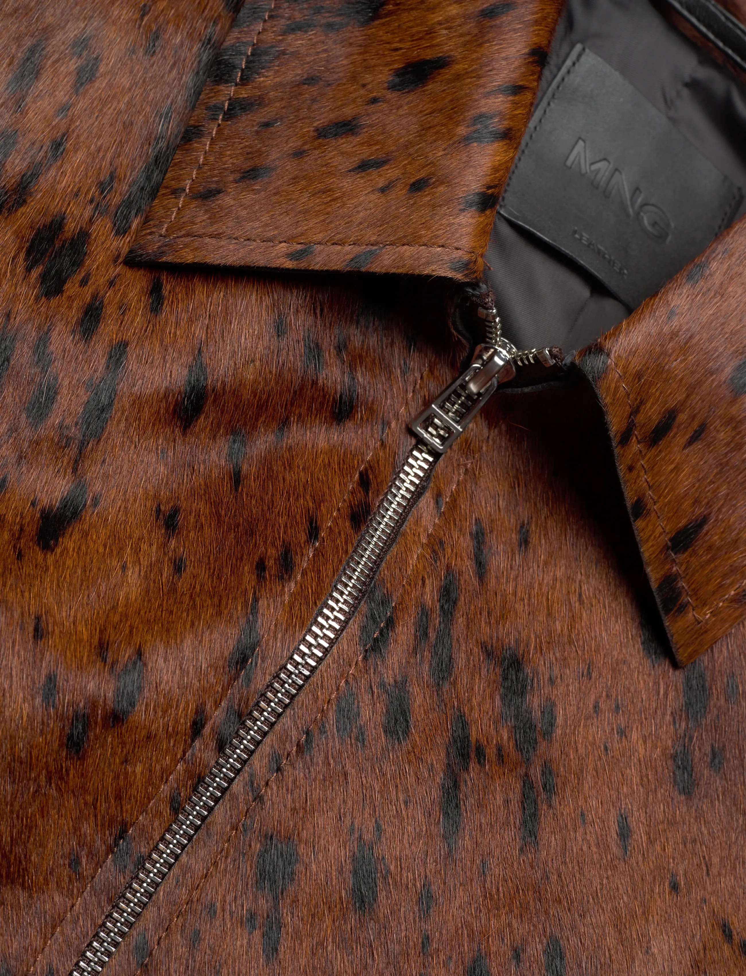 Mango - 100% leather fur jacket - ytterkläder - medium brown - 4