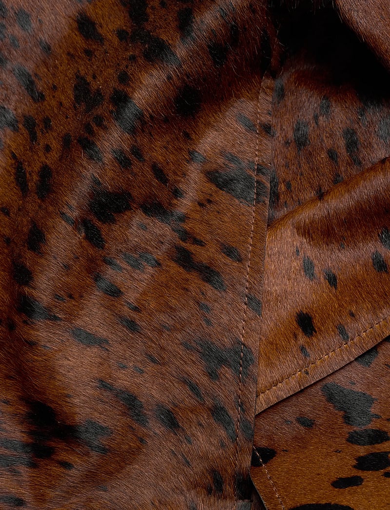 Mango - 100% leather fur jacket - medium brown - 5