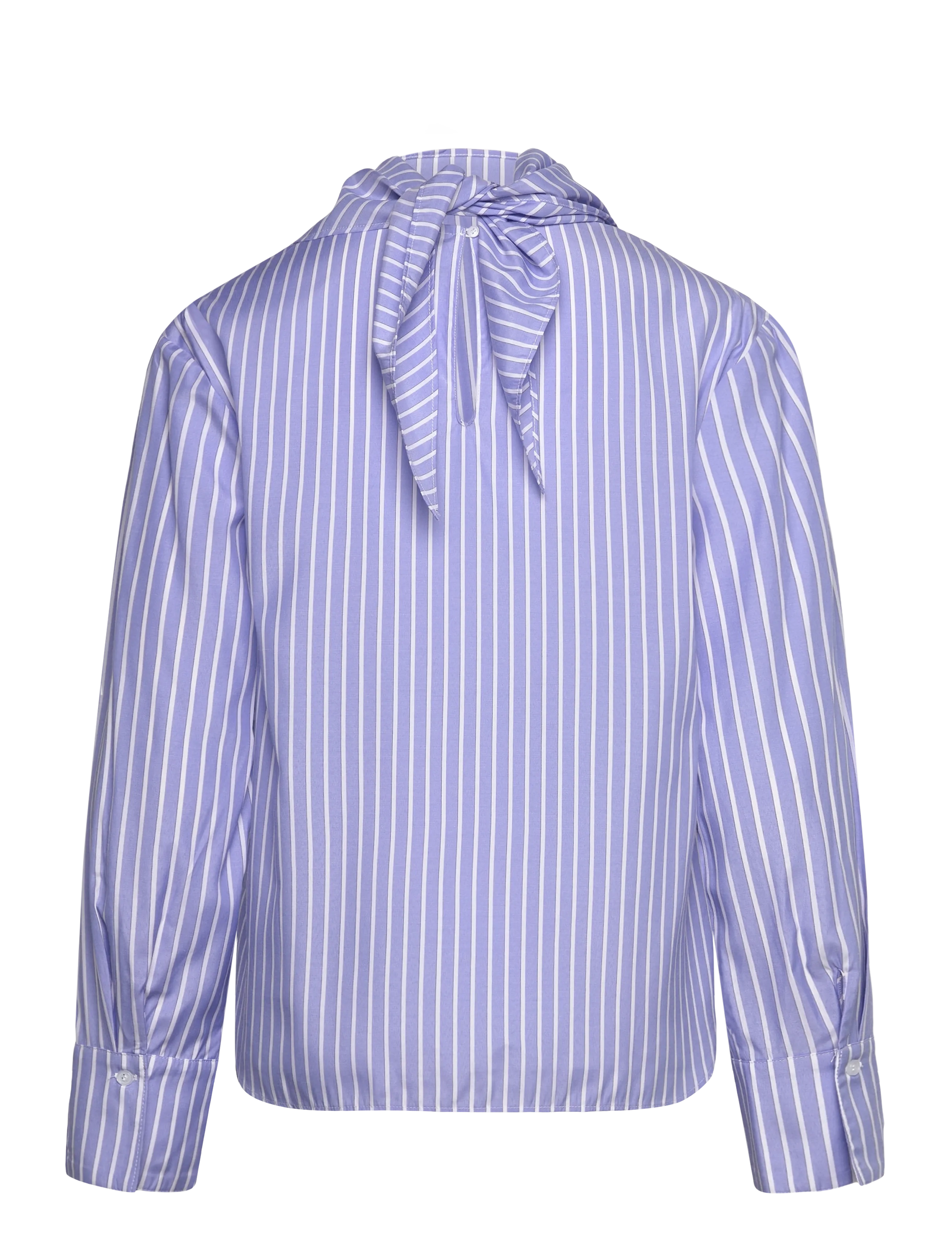 Mango - Striped blouse with handkerchief - langærmede bluser - lt-pastel blue - 2