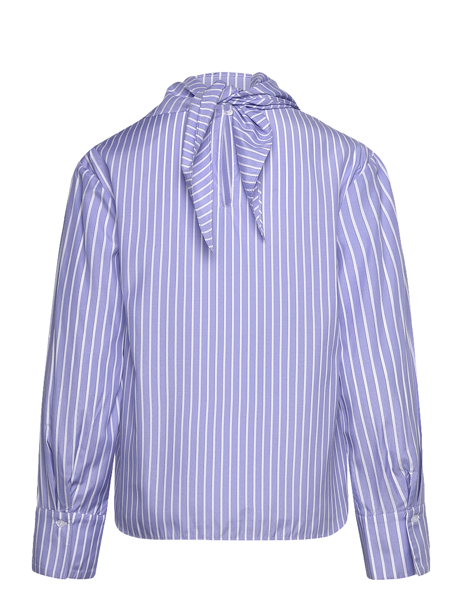Mango - Striped blouse with handkerchief - langärmelige blusen - lt-pastel blue - 2
