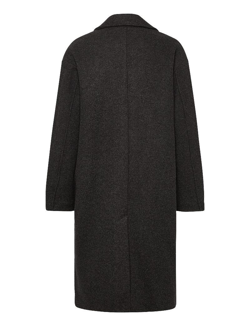 Mango - Double-breasted midi coat - ullkappor - charcoal - 1