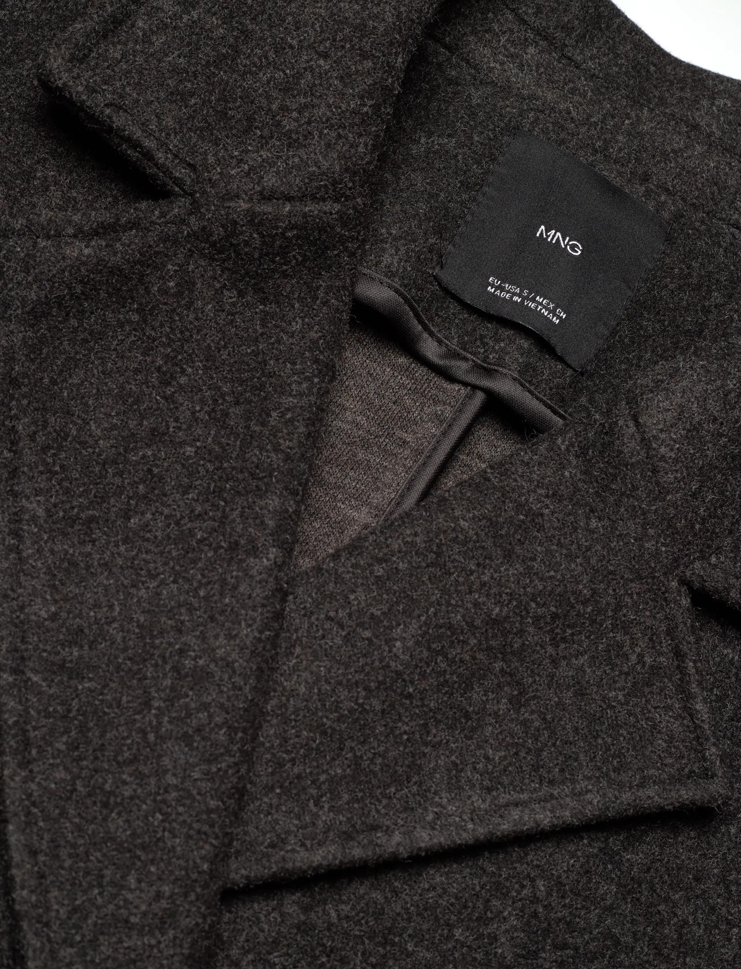 Mango - Double-breasted midi coat - vinterjakker - charcoal - 4
