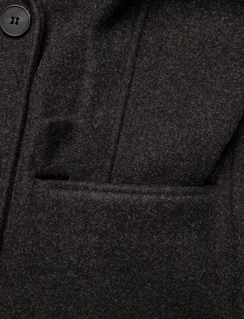 Mango - Double-breasted midi coat - ullkappor - charcoal - 3