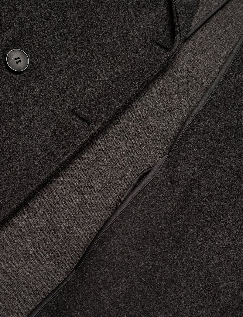 Mango - Double-breasted midi coat - ullkappor - charcoal - 4