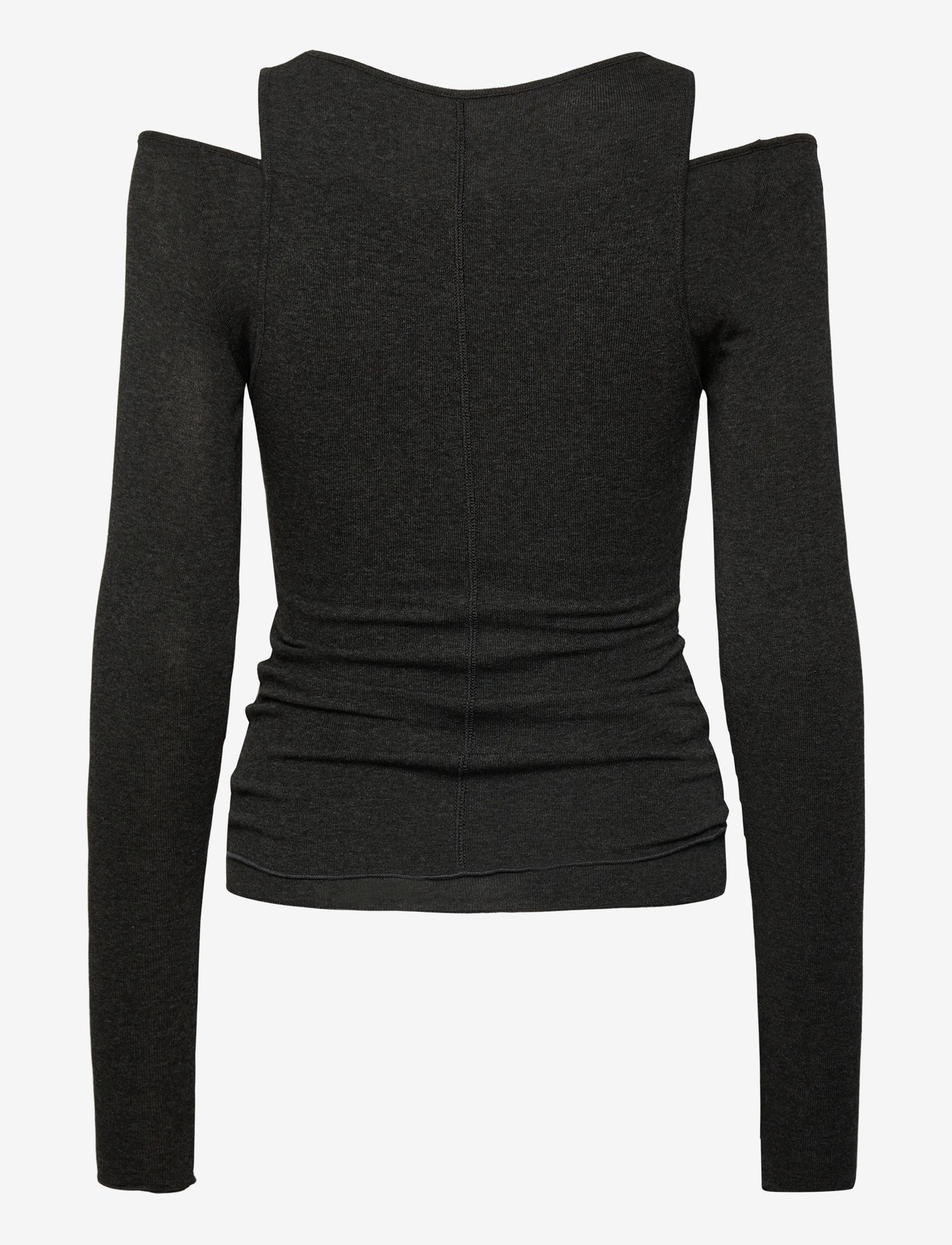 Mango - Combined crew neck sweater - långärmade toppar - dark grey - 1